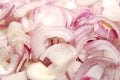 Sliced fresh onions ready for cooking dishes