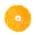 Sliced fresh orange isolated on white