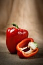 Sliced Fresh red pepper Royalty Free Stock Photo