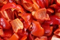 Sliced fresh red pepper. Royalty Free Stock Photo