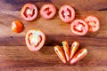 Sliced fresh red tomato Royalty Free Stock Photo