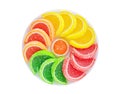 Sliced fruit jelly Royalty Free Stock Photo