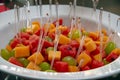 Sliced fruit platter