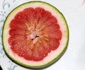 Sliced fruit of Pomelo or Shaddock, largest citrus fruit