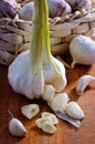 Sliced garlic