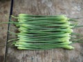 Sliced garlic sticks are very tender and delicious