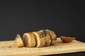 sliced german bread roll Royalty Free Stock Photo