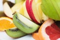 Sliced grapefruit and apple. Fresh fruits Royalty Free Stock Photo