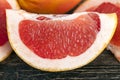 sliced grapefruit