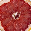 Texture of sliced red grapefruit