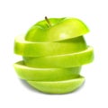 Sliced green apple Royalty Free Stock Photo