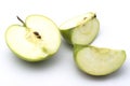 Sliced green apple Royalty Free Stock Photo