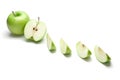 Sliced green apple Royalty Free Stock Photo