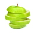 Sliced green apple Royalty Free Stock Photo