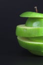 Sliced green apple Royalty Free Stock Photo