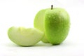 The sliced green apple Royalty Free Stock Photo