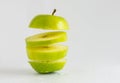 Levity green apple floating in the air Royalty Free Stock Photo