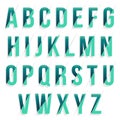 Sliced Green Colorful Typography Design