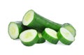 Sliced green fresh japanese cucumber, suhyo or zucchini Royalty Free Stock Photo