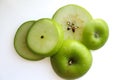 Sliced green Granny Smith apple Royalty Free Stock Photo