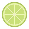 Sliced green lemon
