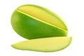 Sliced green mango