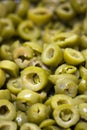 Sliced green olives Royalty Free Stock Photo