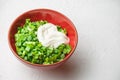 Sliced green onions or scallions in a bowl Royalty Free Stock Photo