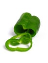 Sliced green pepper Royalty Free Stock Photo