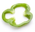 Sliced green pepper isolated Royalty Free Stock Photo