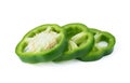 Sliced green pepper Royalty Free Stock Photo