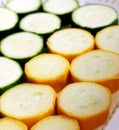 Sliced Green Yellow Zucchini