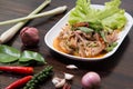 Sliced grilled pork salad spicy Thai style Royalty Free Stock Photo