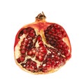Sliced half of a pomegranate fruit Royalty Free Stock Photo