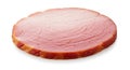 Sliced Ham Meat Thin Pink Texture Isolated on White Background Royalty Free Stock Photo