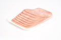 Sliced ham on tray Royalty Free Stock Photo