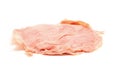 Sliced ham on white background Royalty Free Stock Photo
