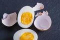 Sliced hard boiled eggs Royalty Free Stock Photo