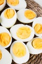 Sliced hard boiled eggs Royalty Free Stock Photo