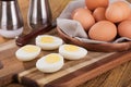 Sliced Hard Boiled Eggs Royalty Free Stock Photo