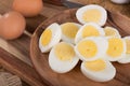 Sliced Hard Boiled Eggs Royalty Free Stock Photo