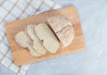 Sliced Home made Bread, Baking at home