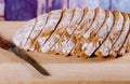 slice homemade white wheat bread Royalty Free Stock Photo