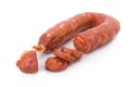 Sliced Iberian chorizo, from Barrancos Royalty Free Stock Photo