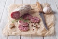 Sliced Italian Salami Royalty Free Stock Photo