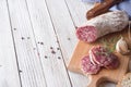 Sliced Italian Salami Royalty Free Stock Photo