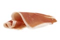 Sliced of jamon isolated on white background Royalty Free Stock Photo