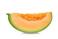 Sliced japanese melons, green melon or cantaloupe melon