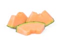 Sliced japanese melons, orange melon or cantaloupe melon Royalty Free Stock Photo