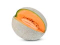 Sliced japanese melons, orange melon or cantaloupe melon Royalty Free Stock Photo